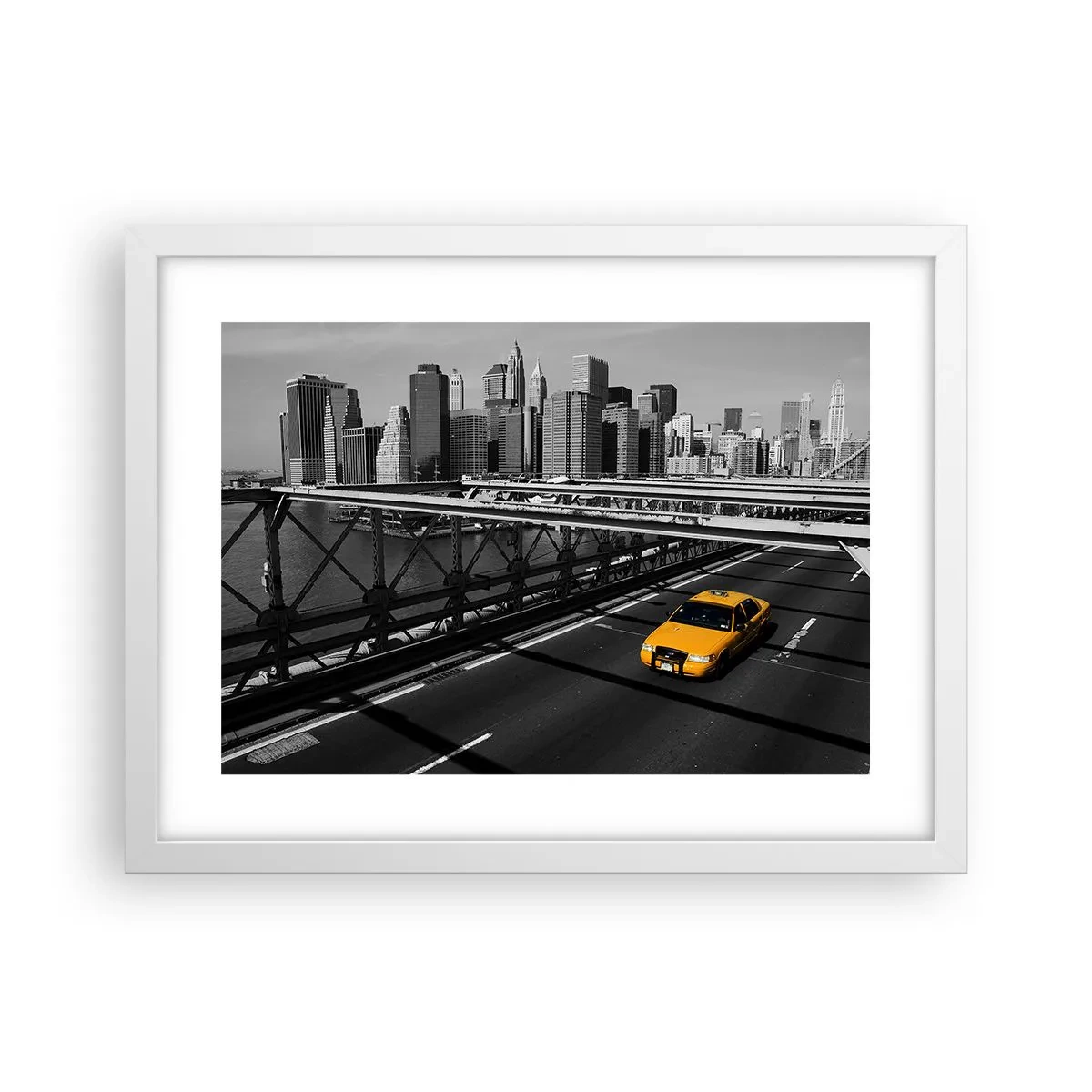 Poster in cornice bianca - Il colore della grande città - 40x30 cm