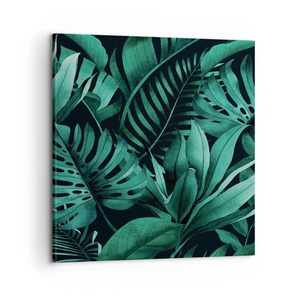 Quadro su tela - Stampe su Tela - Dal profondo del verde tropicale - 60x60 cm