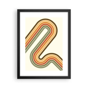 Poster in cornice nera - Zig zag fino alla meta - 30x40 cm