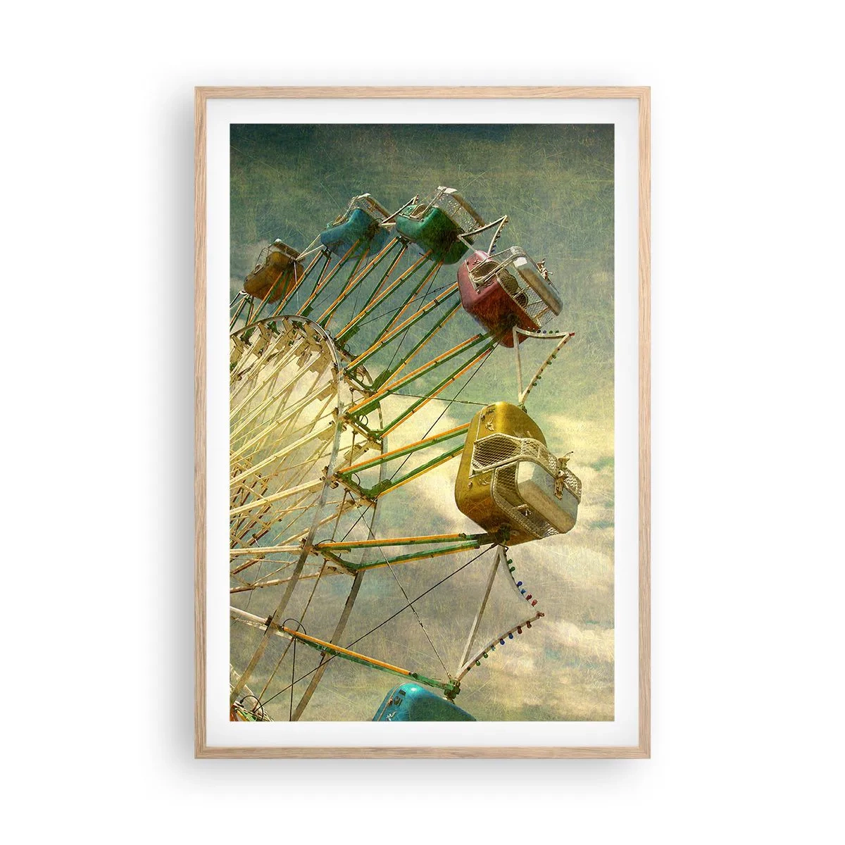 Poster in cornice rovere chiaro - Il divertimento comincia... - 61x91 cm