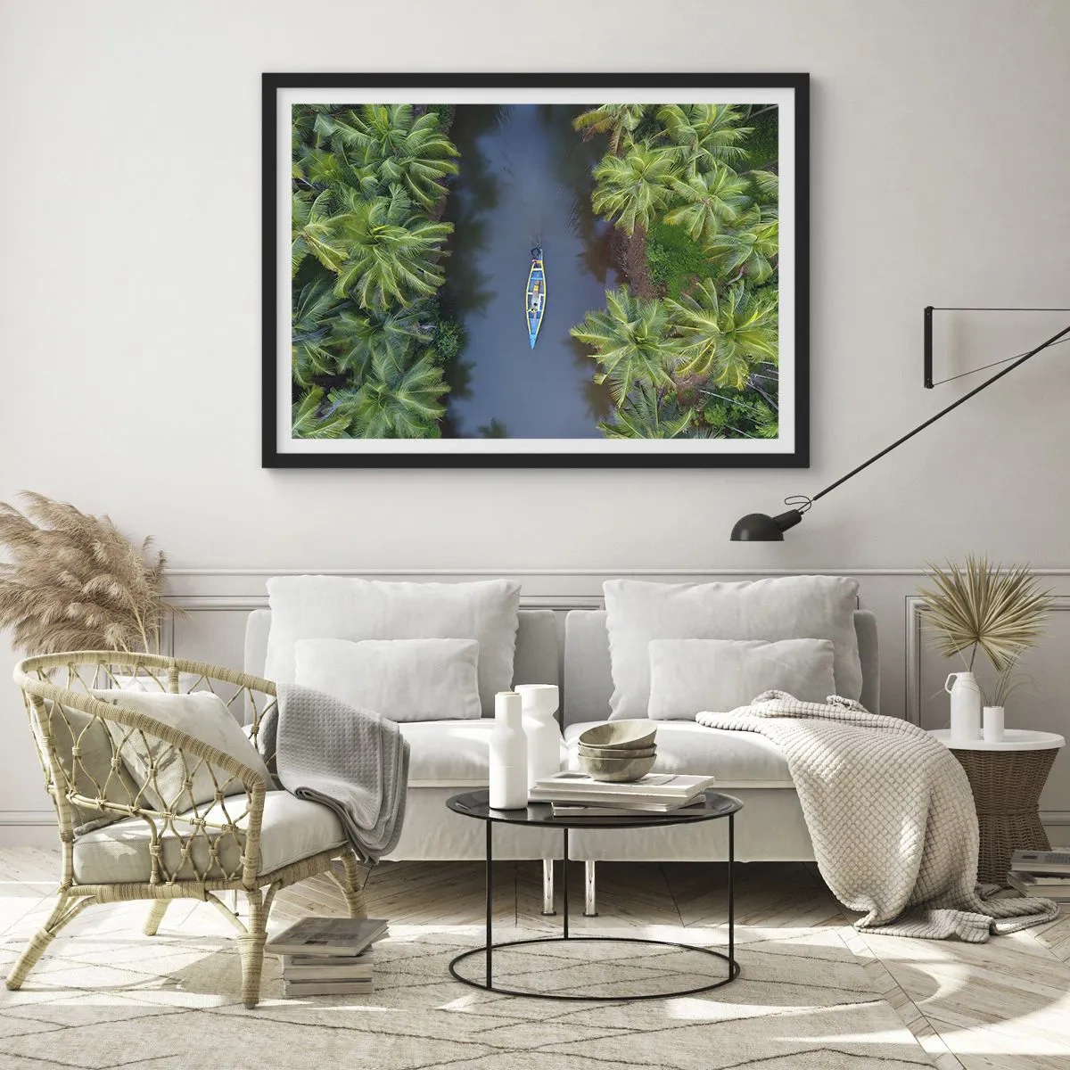 Poster in cornice nera - Sul percorso tropicale - 40x30 cm