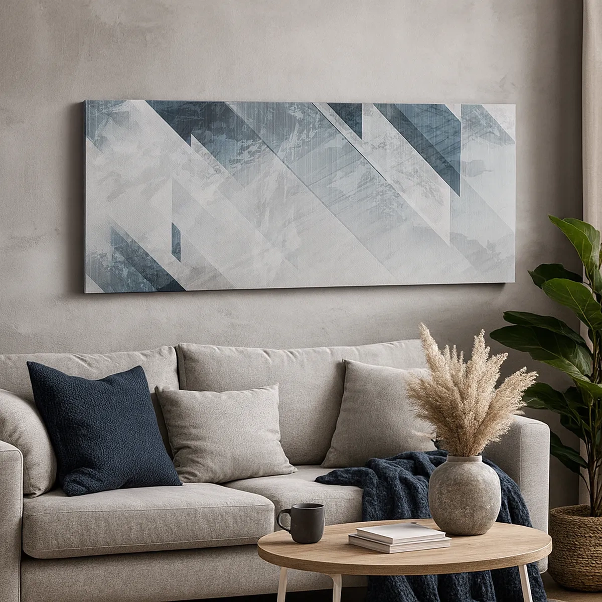 Quadro su tela - Stampe su Tela - Composizione spaziale: movimento in grigio - 30x30 cm