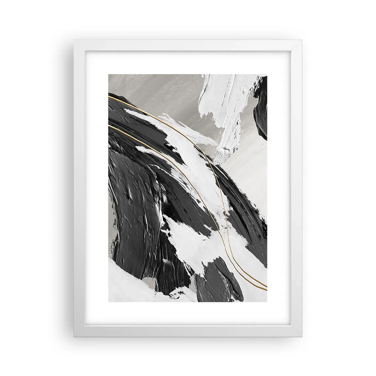 Poster in cornice bianca - Astrazione con sfarzo - 30x40 cm