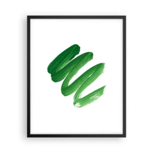 Poster in cornice nera - Scherzo verde - 40x50 cm
