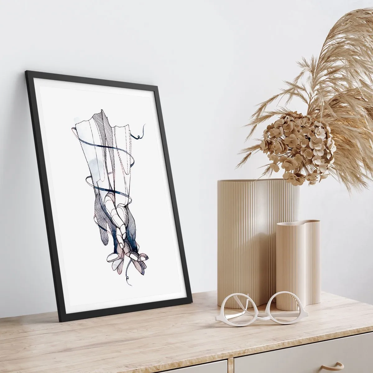 Poster in cornice nera - Studio del tocco - 30x40 cm