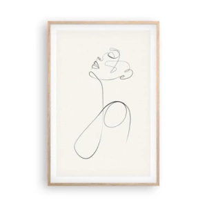 Poster in cornice rovere chiaro - Avvolta nei sogni - 61x91 cm