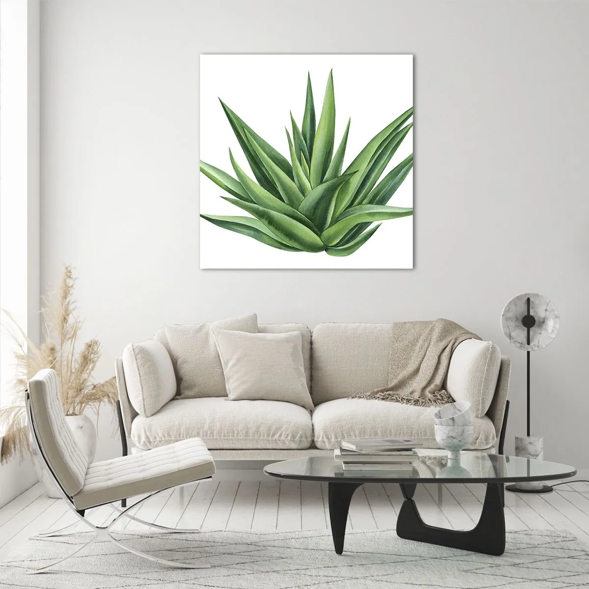 Quadro su vetro - Verde - forza - vita - 30x30 cm