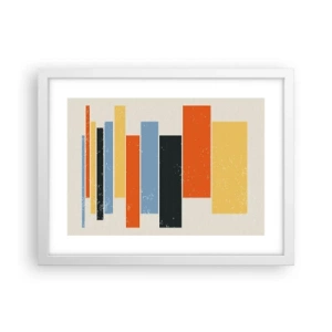 Poster in cornice bianca - Notazione musicale - 40x30 cm