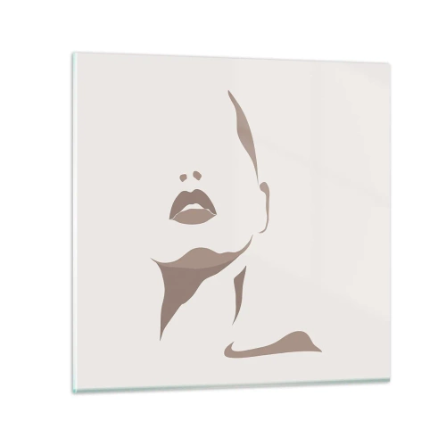 Quadro su vetro - Fatta di luce e ombra - 70x70 cm