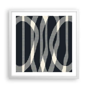 Poster in cornice bianca - Tentativo di rompere l'oscurità - 50x50 cm