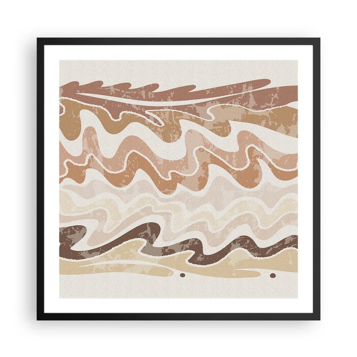 Poster in cornice nera - Buona energia - buone emozioni - 60x60 cm