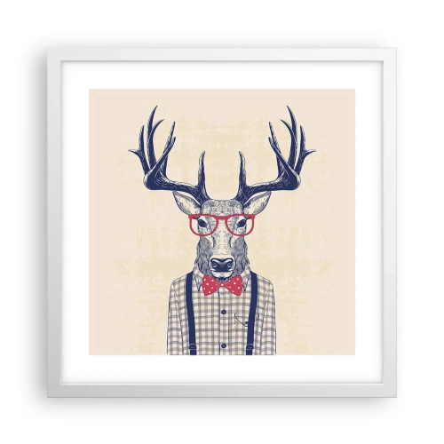 Poster in cornice bianca - Divertente stravaganza - 40x40 cm