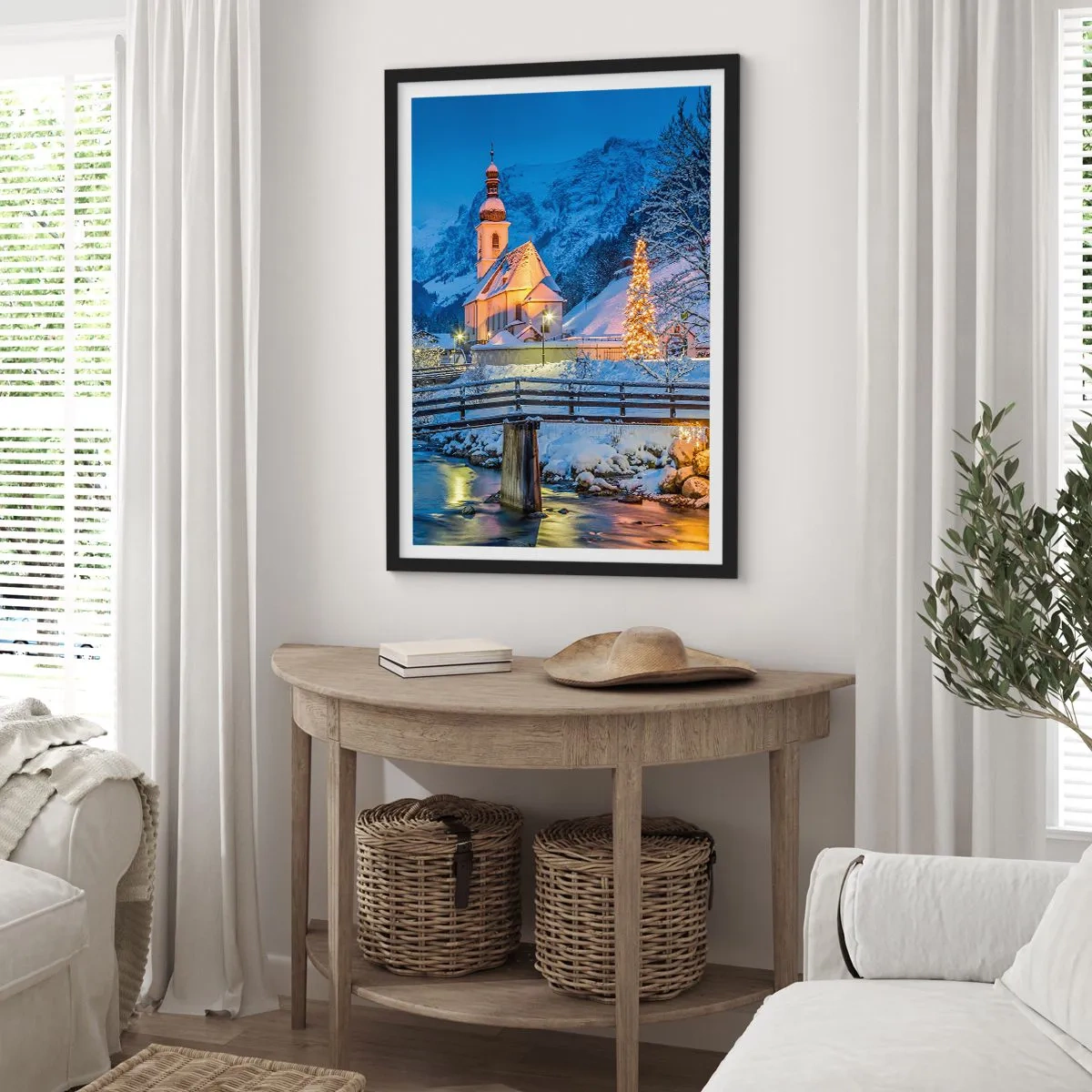 Poster in cornice nera - Lo spirito di Natale - 70x100 cm