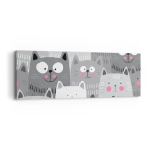 Quadro su tela - Stampe su Tela - Il mondo dei gatti - 90x30 cm
