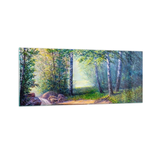 Quadro su vetro - Scena di beatitudine - 100x40 cm