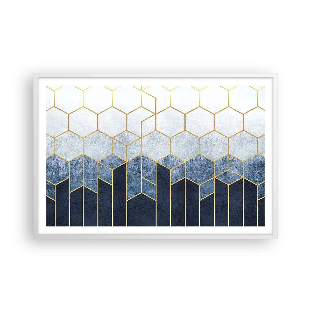 Poster in cornice bianca - Composizione a ritmo sincopato - 91x61 cm