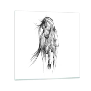 Quadro su vetro - Trotto aggraziato - 30x30 cm