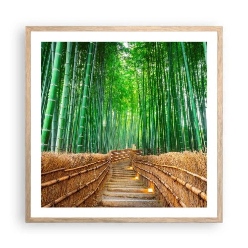 Poster in cornice rovere chiaro - Essenza della natura asiatica - 60x60 cm