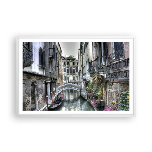 Poster in cornice bianca - Da secoli in silenziosa riflessione - 91x61 cm
