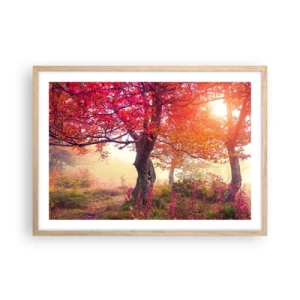 Poster in cornice rovere chiaro - L'esplosione della fioritura - 70x50 cm