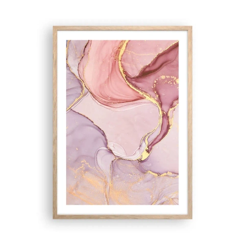 Poster in cornice rovere chiaro - La carezza dei colori - 50x70 cm
