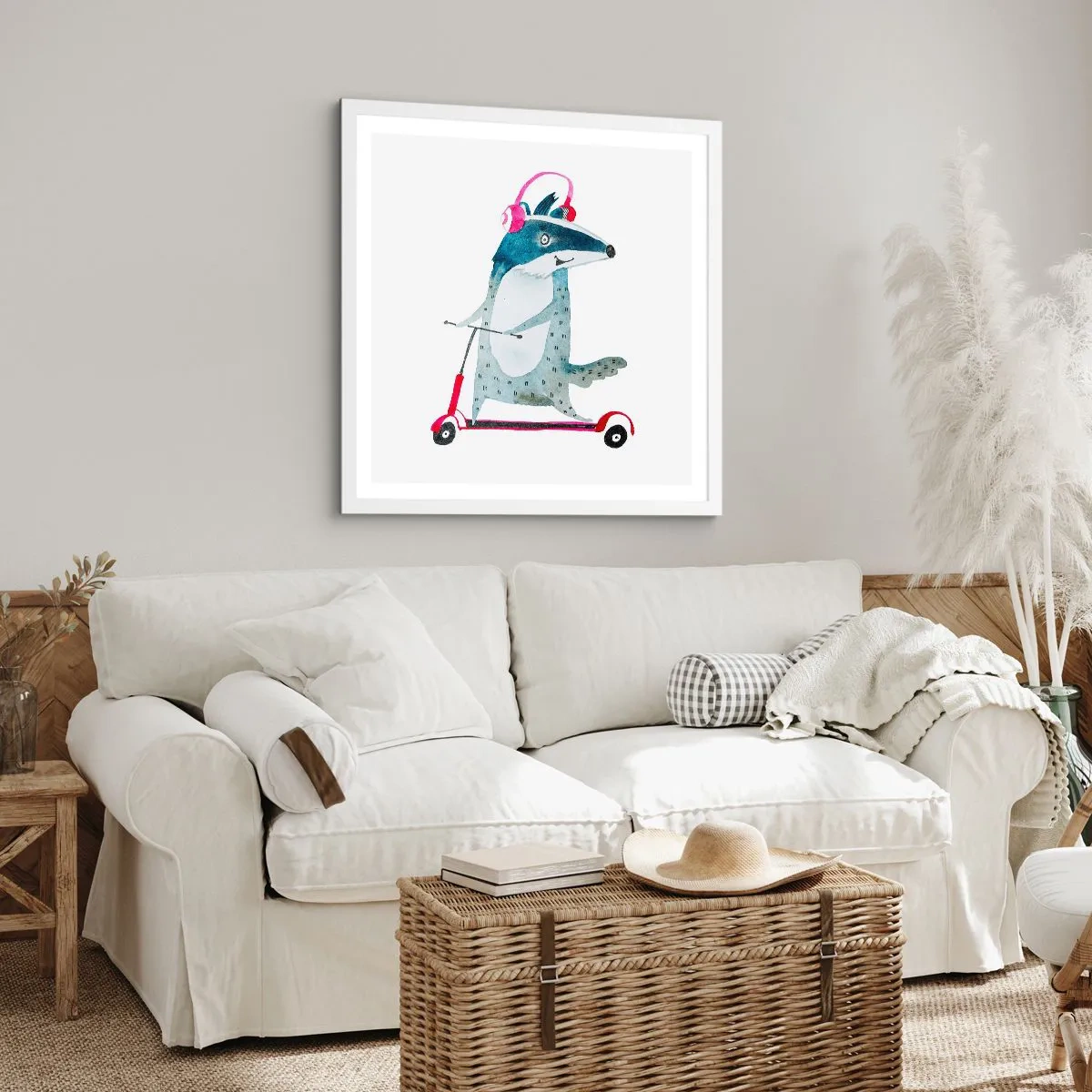 Poster in cornice bianca - Tassi di gioia - 30x30 cm