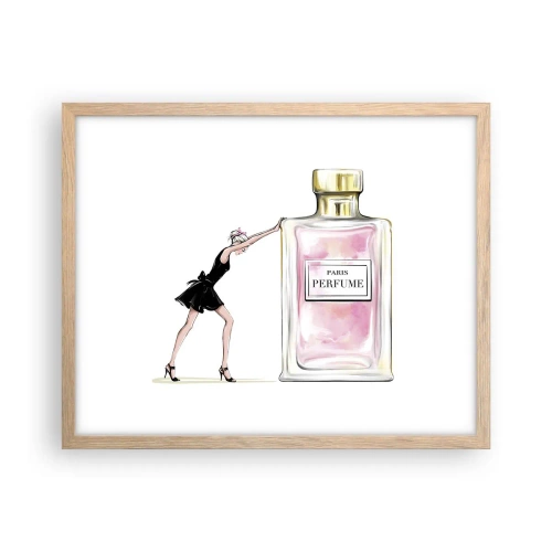 Poster in cornice rovere chiaro - L'essenza della femminilità - 50x40 cm