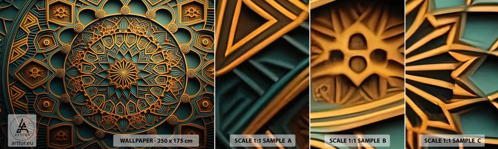 Campione Di Fotomurale Standard Eco - Atmosfera araba - Mosaico, Arabo, Decorazioni - 100x30 cm