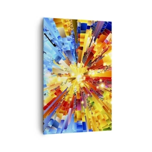 Quadro su tela - Stampe su Tela - Un'esplosione dinamica di colori e luci - 80x120cm - In medias res - Decorazione murale moderna per soggiorno e camera da letto ARTTOR
