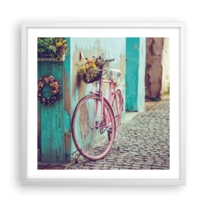 Poster in cornice bianca - Torno subito - 50x50 cm