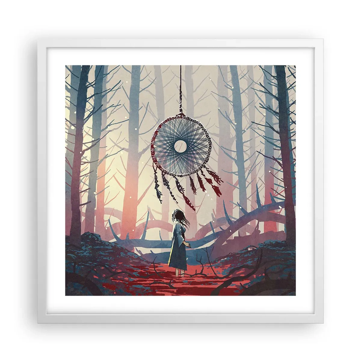 Poster in cornice bianca - Il rituale segreto della felicità - 50x50 cm