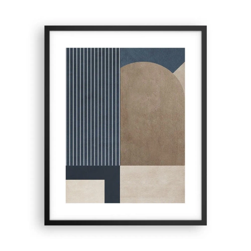 Poster in cornice nera - Composizione di semplicità e rotondità - 40x50 cm