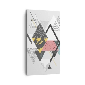 Quadro su tela - Stampe su Tela - Variazione con triangoli e rombi - 45x80 cm