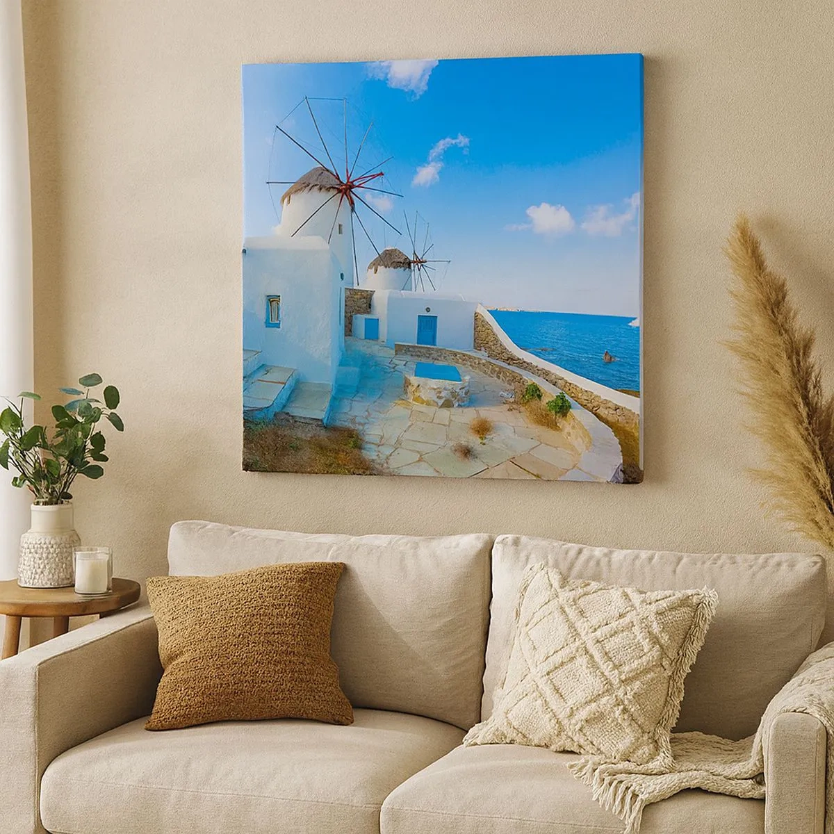 Quadro su tela - Stampe su Tela - Vento azzurro sul mare - 30x30 cm