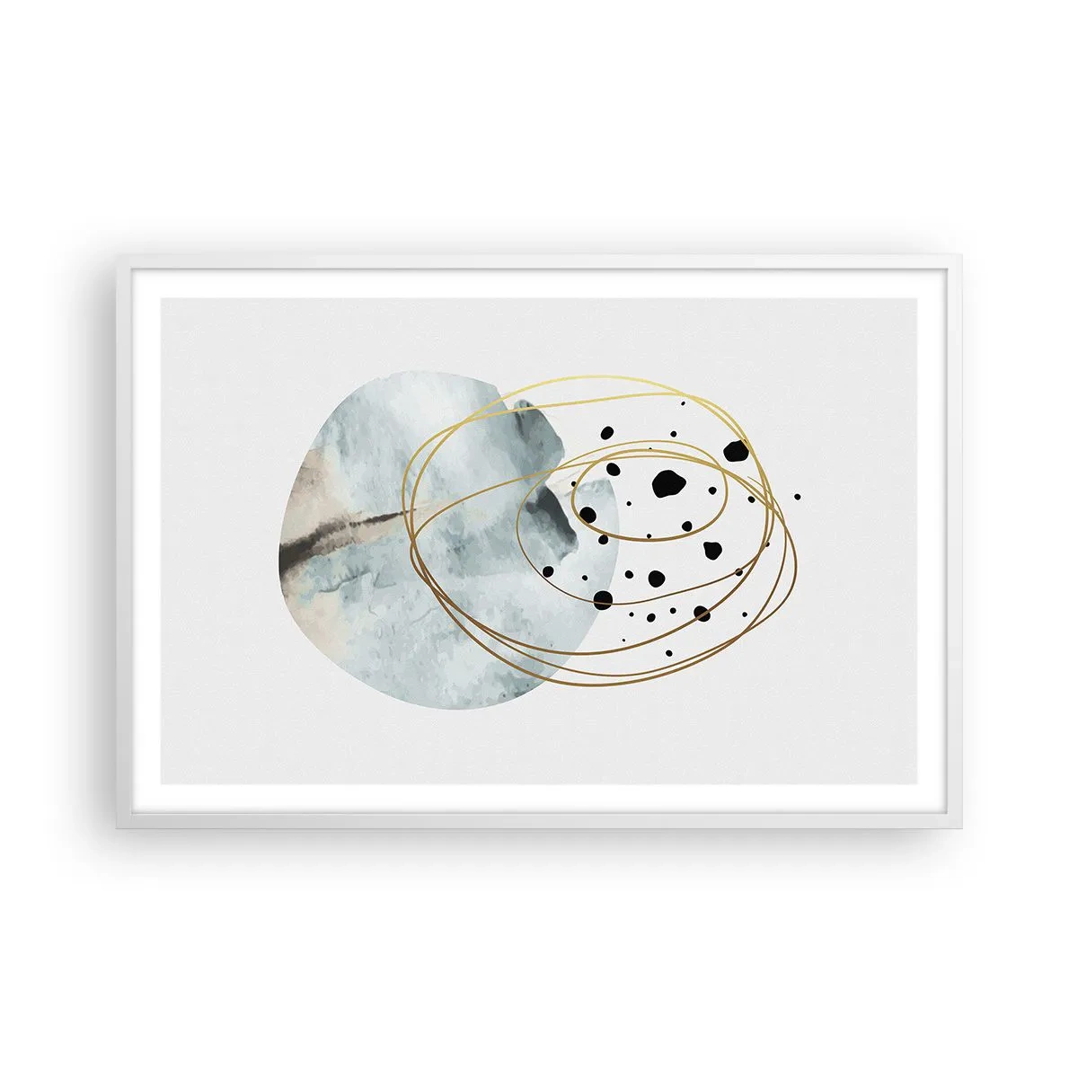 Poster in cornice bianca - Nell'abbraccio dello spazio - 91x61 cm