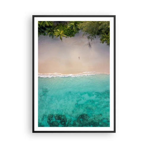 Poster in cornice nera - Spiaggia del paradiso - 70x100 cm