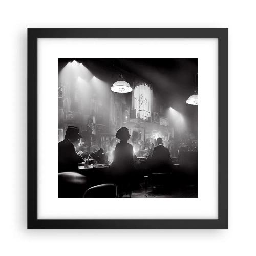 Poster in cornice nera - Nell'atmosfera jazz - 30x30 cm