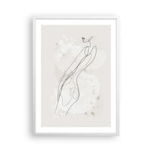 Poster in cornice bianca - Errando con lo sguardo - 50x70 cm