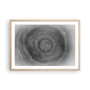 Poster in cornice rovere chiaro - I segni del tempo - 70x50 cm