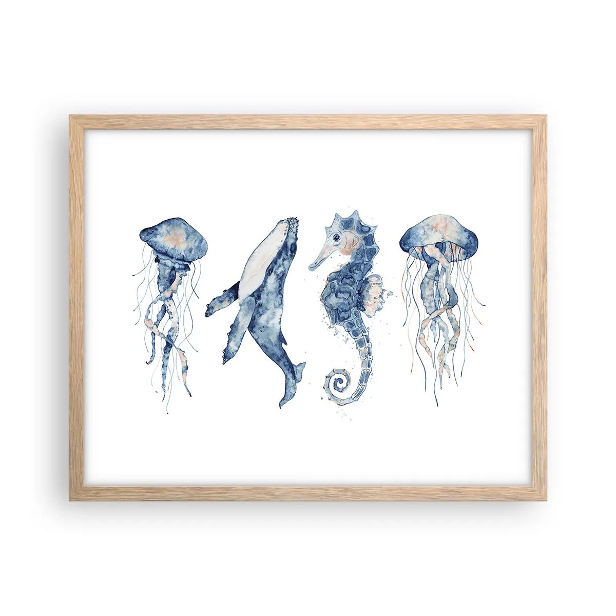 Poster in cornice rovere chiaro - Meraviglie del mare - 50x40 cm