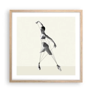 Poster in cornice rovere chiaro - Nel teatro del mondo - 50x50 cm