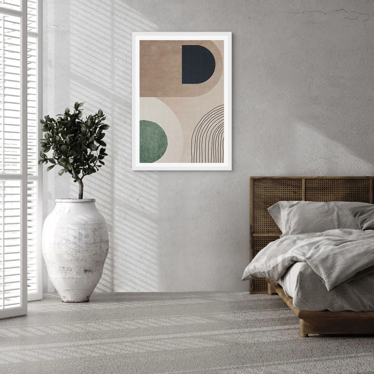 Poster in cornice bianca - La mitezza dell'ovale - 61x91 cm