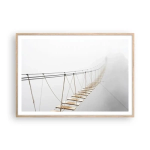 Poster in cornice rovere chiaro - Dove ti porta? - 100x70 cm