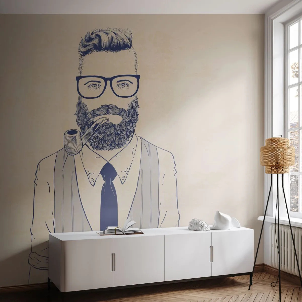 Fotomurali Premium Canvas - Allegro, maschile e alla moda - Uomo, Astrazione, Tubo - 200x140 cm