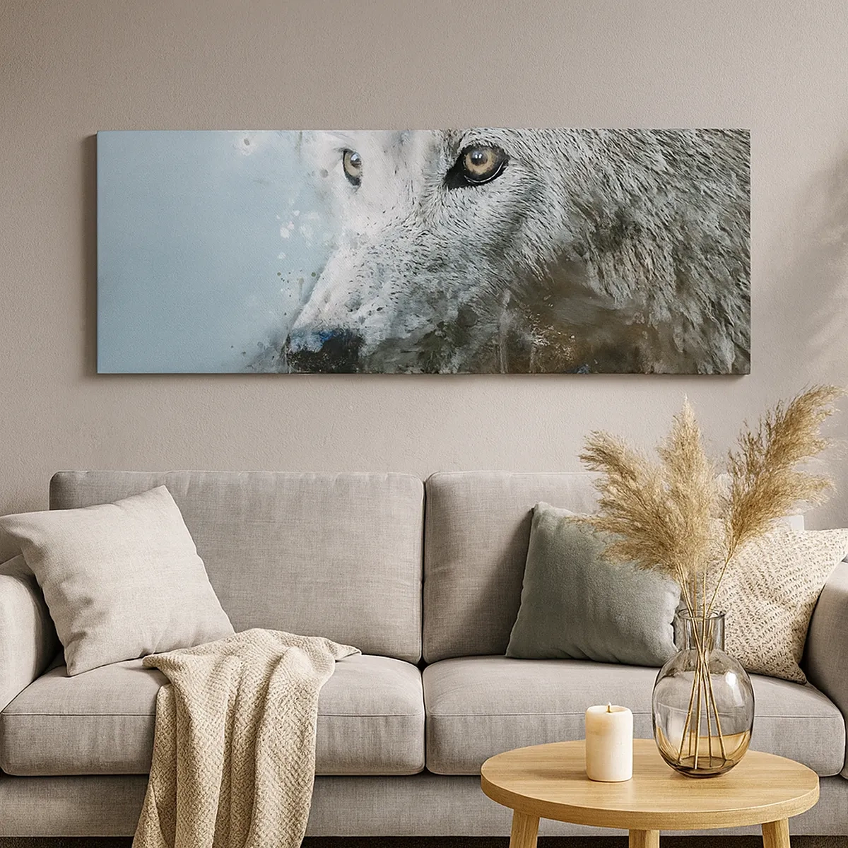 Quadro su tela - Stampe su Tela - Scopri l'anima del lupo - 30x30 cm