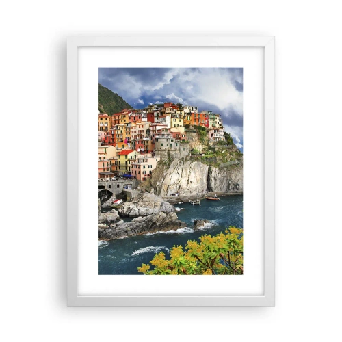 Poster in cornice bianca - Aggrappate alla roccia - 30x40 cm