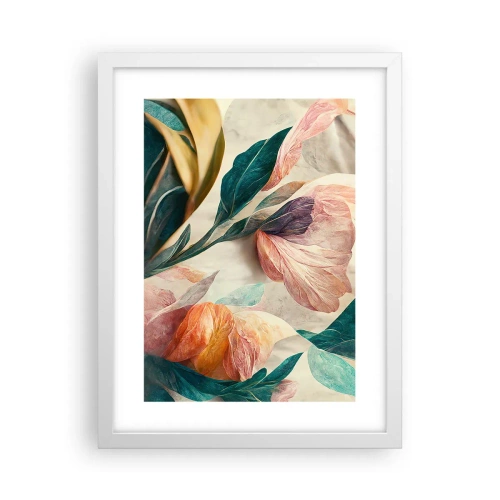 Poster in cornice bianca - I fiori delle isole del sud - 30x40 cm