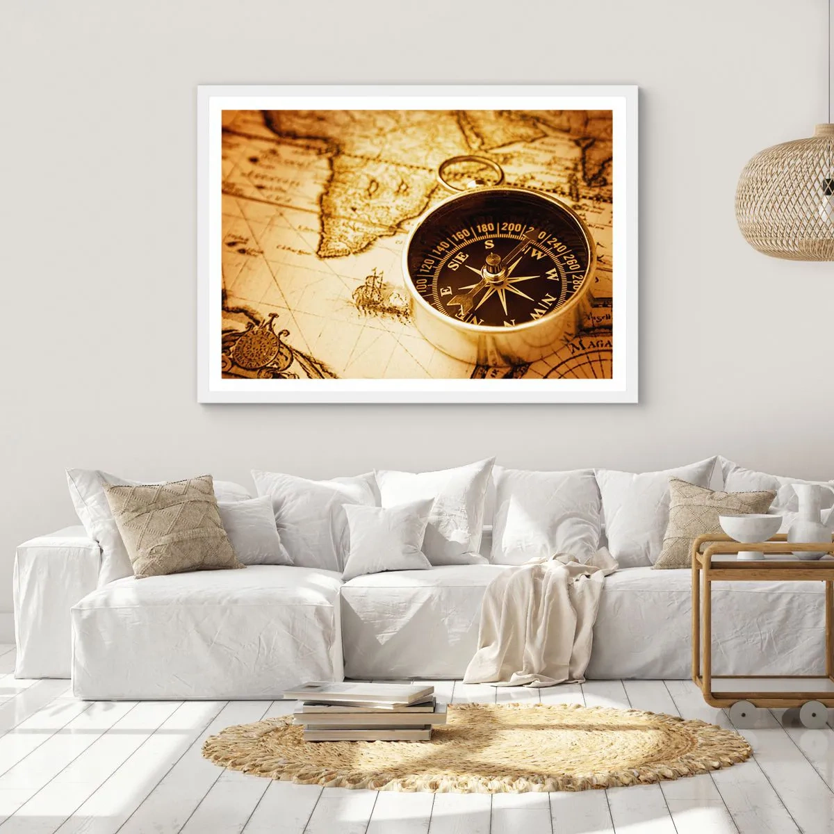 Poster in cornice bianca - A est o a ovest? - 40x30 cm