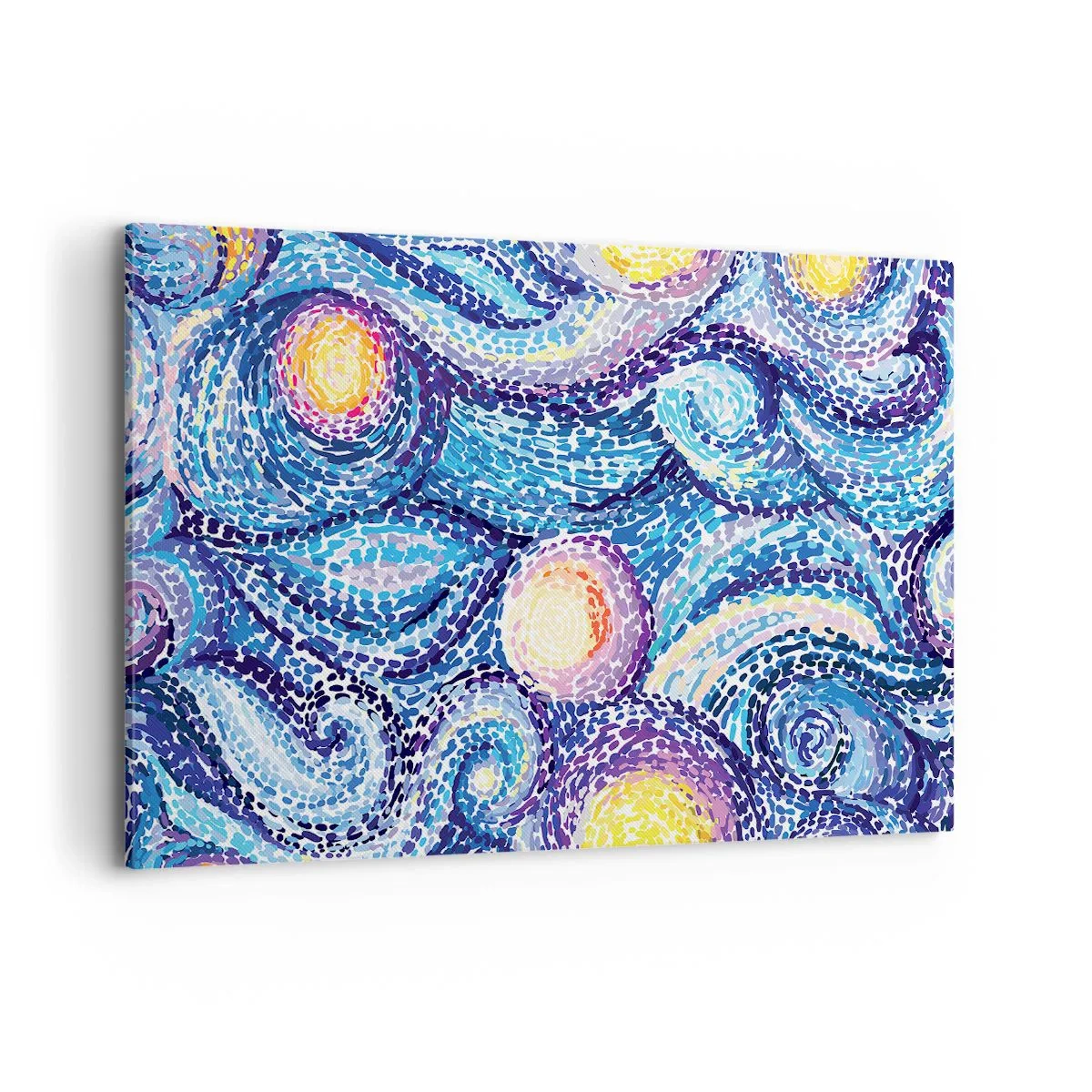 Quadro su tela - Stampe su Tela - Un'interpretazione artistica del cielo stellato nello stile di Van Gogh - 120x80cm - Dal quadro di Van Gogh - Decorazione murale moderna per soggiorno e camera da letto ARTTOR