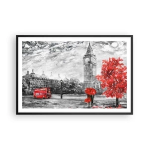 Poster in cornice nera - Un giorno eccitante - 91x61 cm